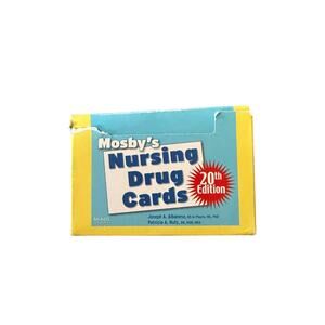 Mosby's (20th ed.) Nursing Drug Cards / Study Guide Index Flash Cards - Pharmacy